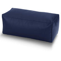 SITZSACK-HOCKER 70x33x28cm - KUNSTLEDER - Dunkelblau, Textil (33/28/28cm) - Green Bean