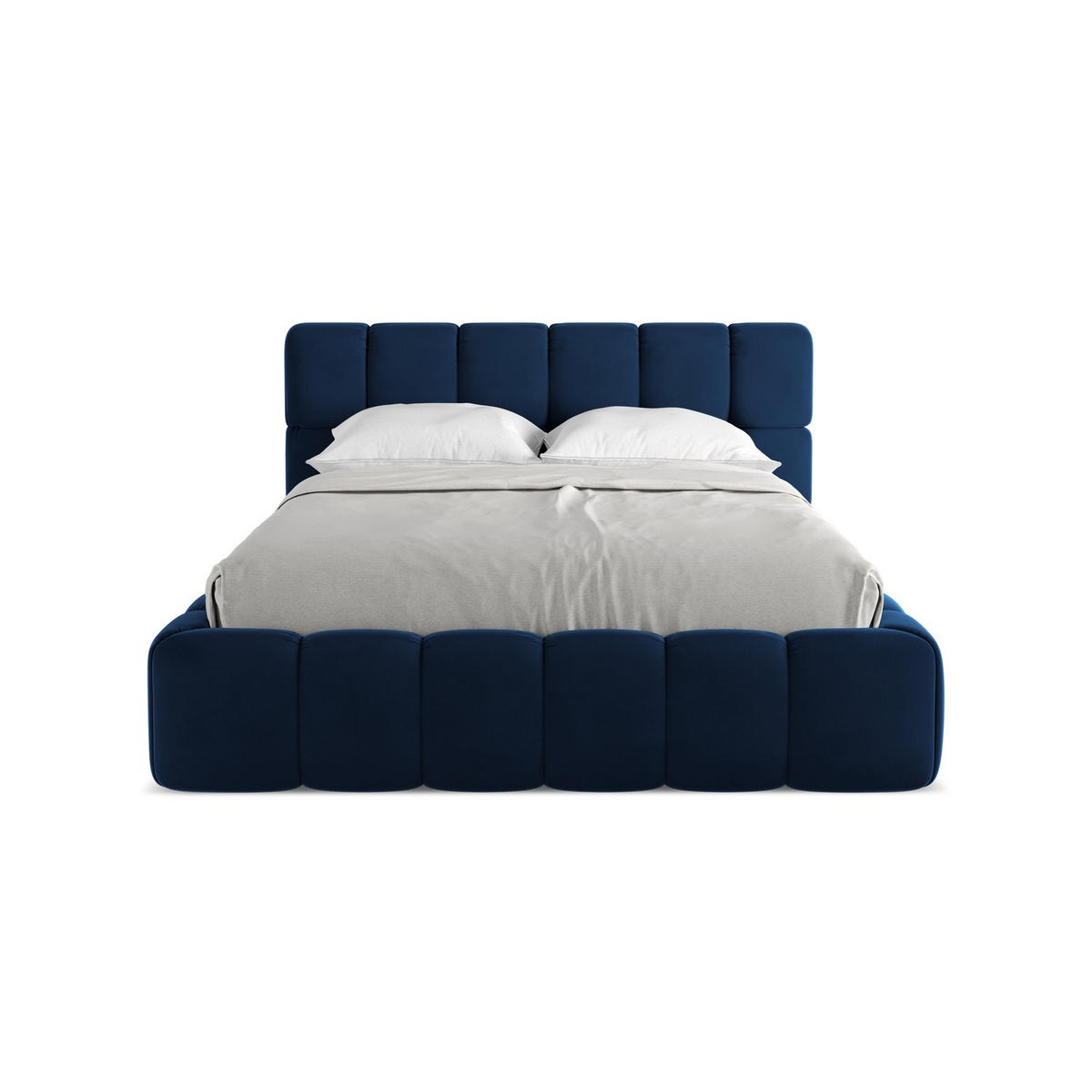 POLSTERBETT mit Bettkasten und Lattenrost 160x228 Blau - Blau/Schwarz, Kunststoff/Textil (140/200cm) - LaMiaSofa