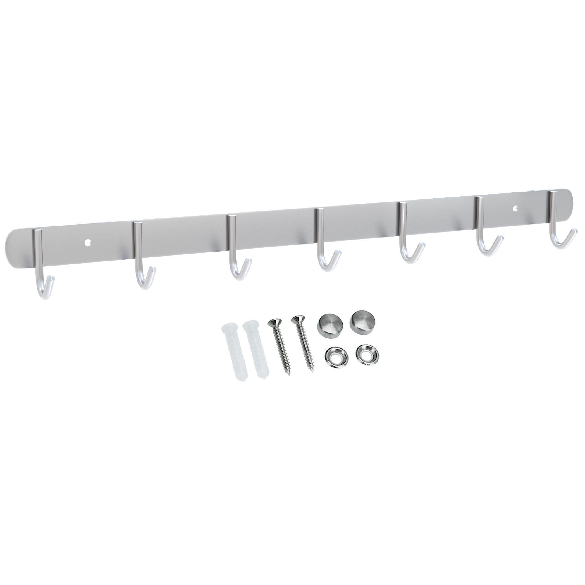 Intirilife Garderobenleiste Silber 5x5x54 cm
