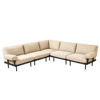 OUTDOOR-ECKSOFA - Beige, Textil/Metall (273/80/273cm) - home24