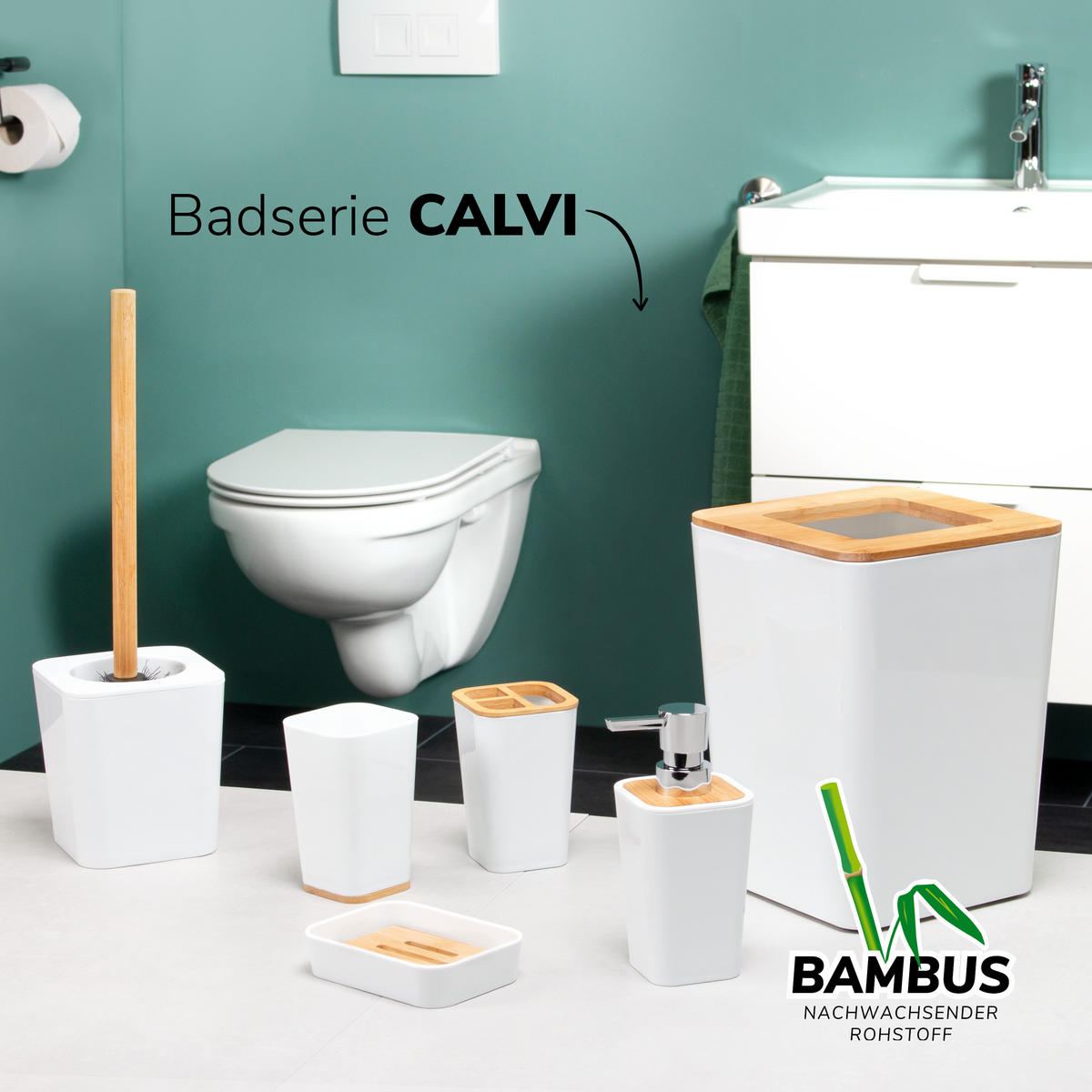 ZAHNBÜRSTENHALTER CALVI, weiß - Weiß, Kunststoff (7.4/11.5/7.4cm) - bremermann
