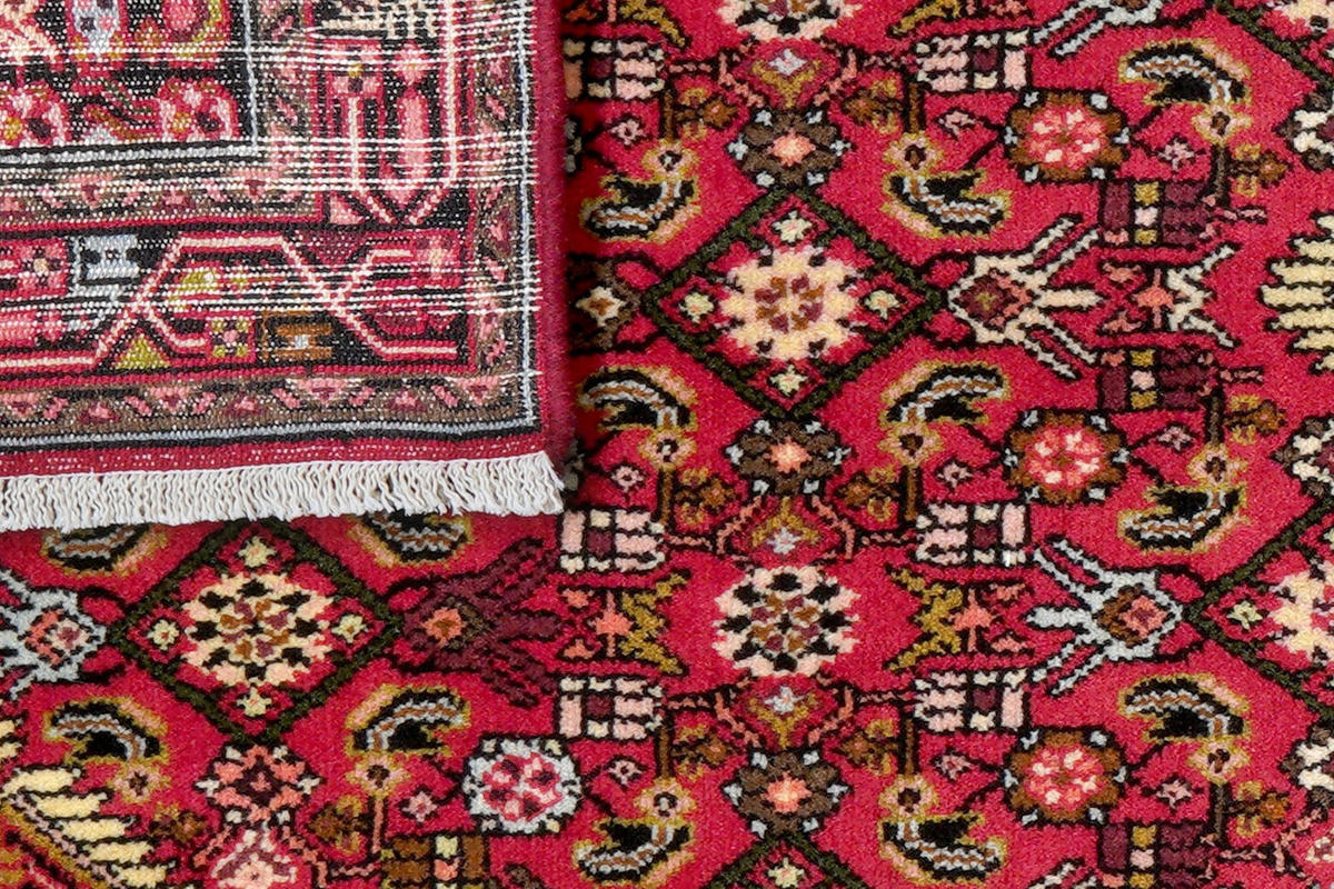 LÄUFER Orient handgeknüpft Assadabad Rot 211/79 cm Schurwolle - Rot, Textil (79/211cm) - Looma