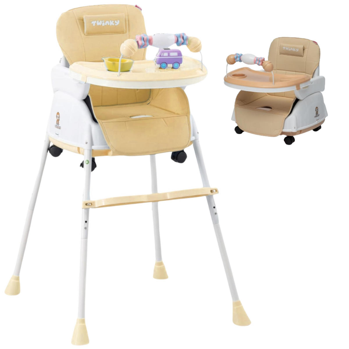 HOCHSTUHL 2-in-1-Kinderwagen Set Braun - Braun, Kunststoff (54/95/52cm) - Twinky