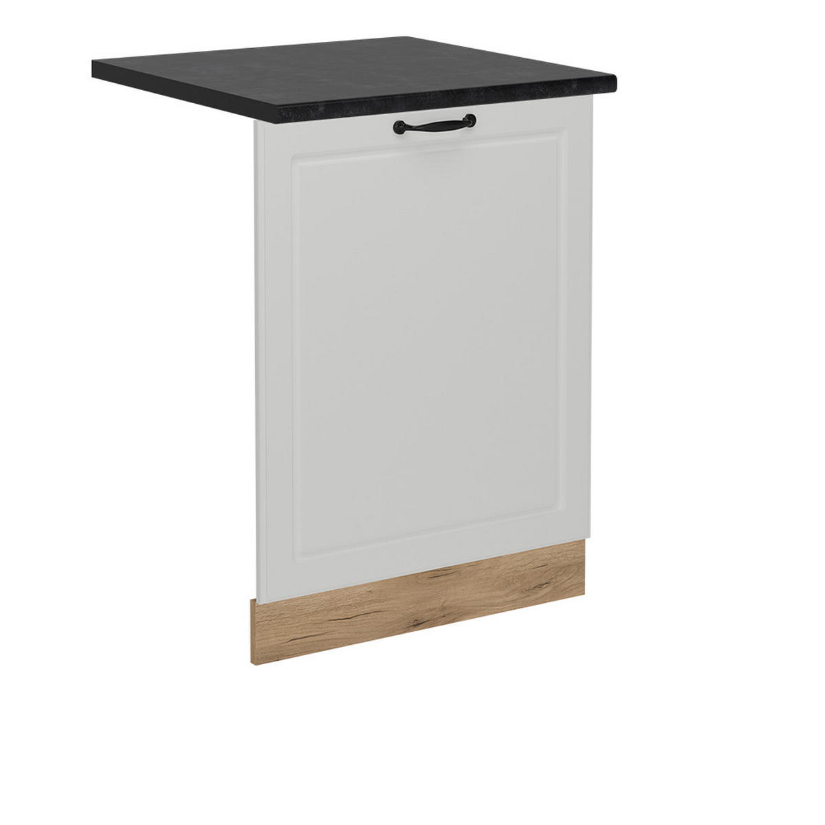GESCHIRRSPÜLBLENDE R-Line Weiß Landhaus 60 cm , AP Anthrazit - Honigeiche/Eiche Wotan, Holzwerkstoff (60/81.8/1.6cm) - Vicco