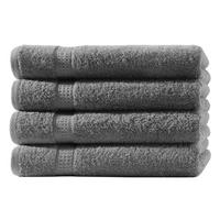 HANDTUCH 50x100 cm Frottier Handtücher im 4er Set aus 100% Baumwolle, Anthrazit 500g/m2 - Anthrazit, Textil (50/100cm) - Carpe Sonno