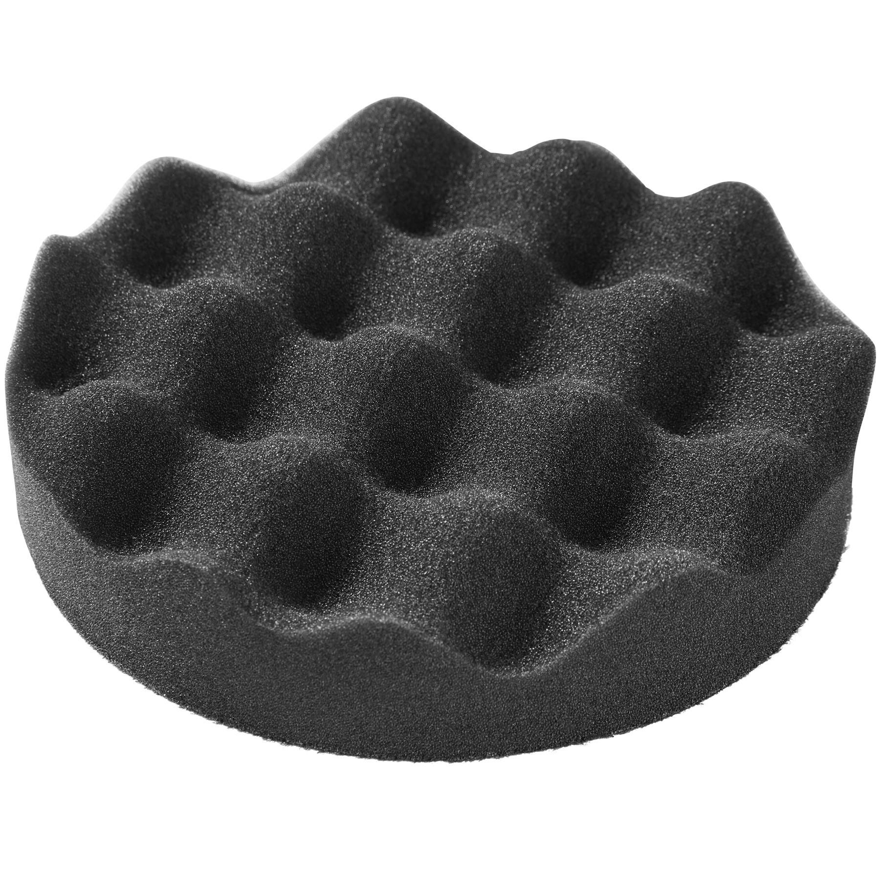 POLIERSCHWAMM 6er Set, Befestigung mit Klettverschluss,schwarz - Schwarz, Kunststoff (15/15/29cm) - tectake