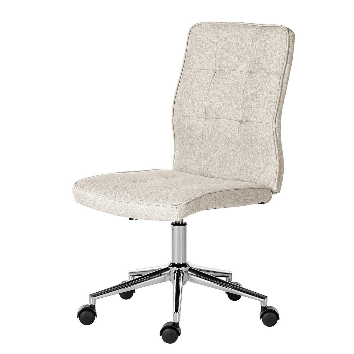 BÜROSTUHL - Hellgrau, Textil/Metall (46/91/62cm) - home24