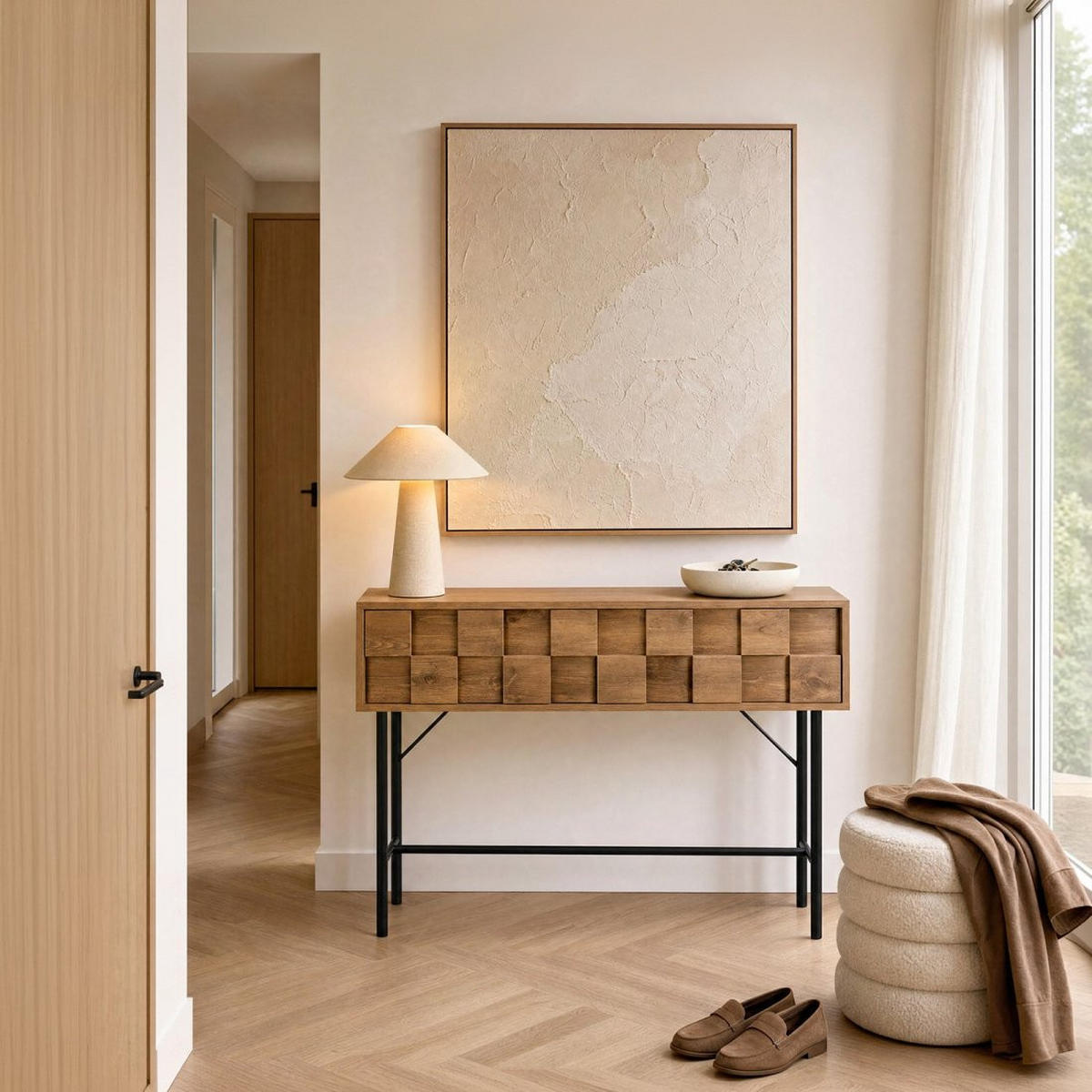 KONSOLENTISCH Ivar Natürlich 108 cm x 80 cm - Naturfarben, Holzwerkstoff (30/108/80cm) - Klast Home