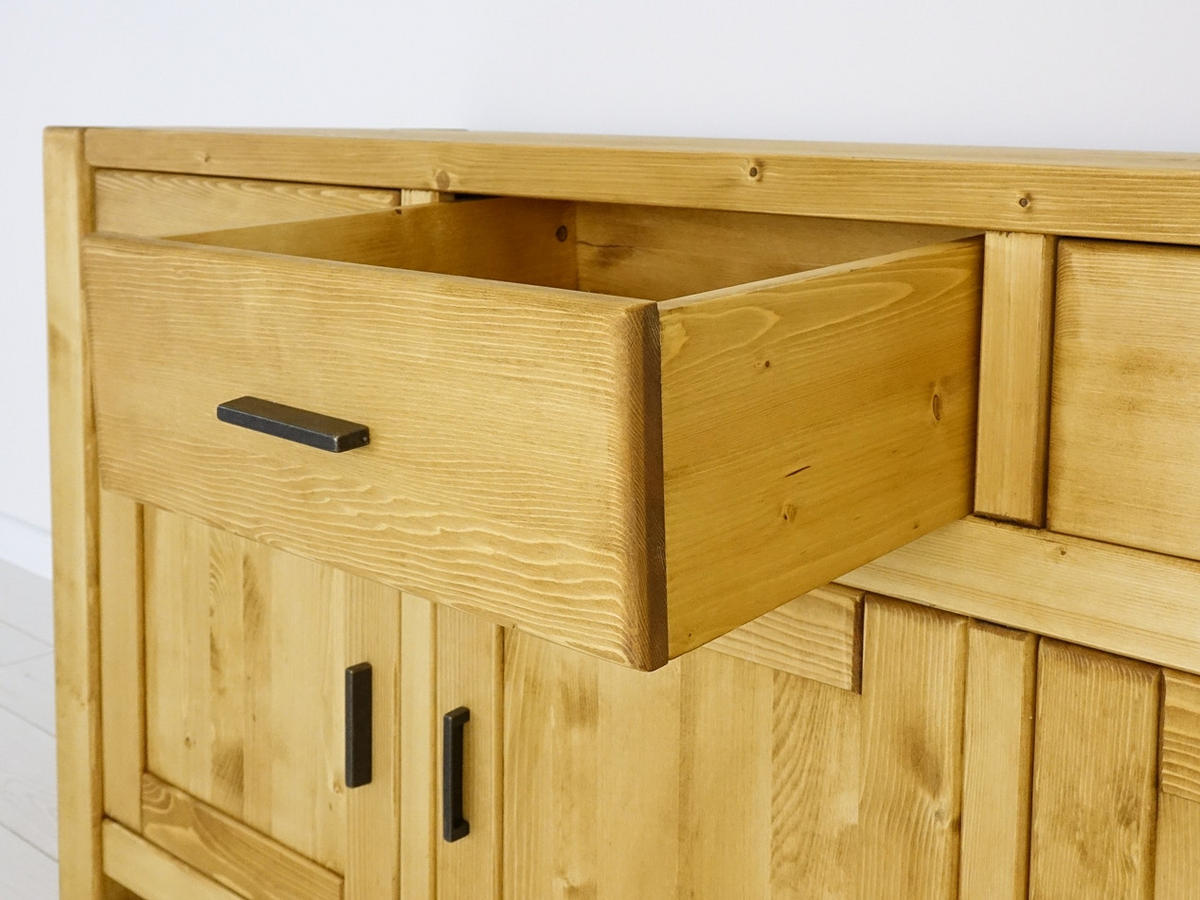 SIDEBOARD aus Massivholz SARA - Honig, Holz (160/85/50cm) - Seart