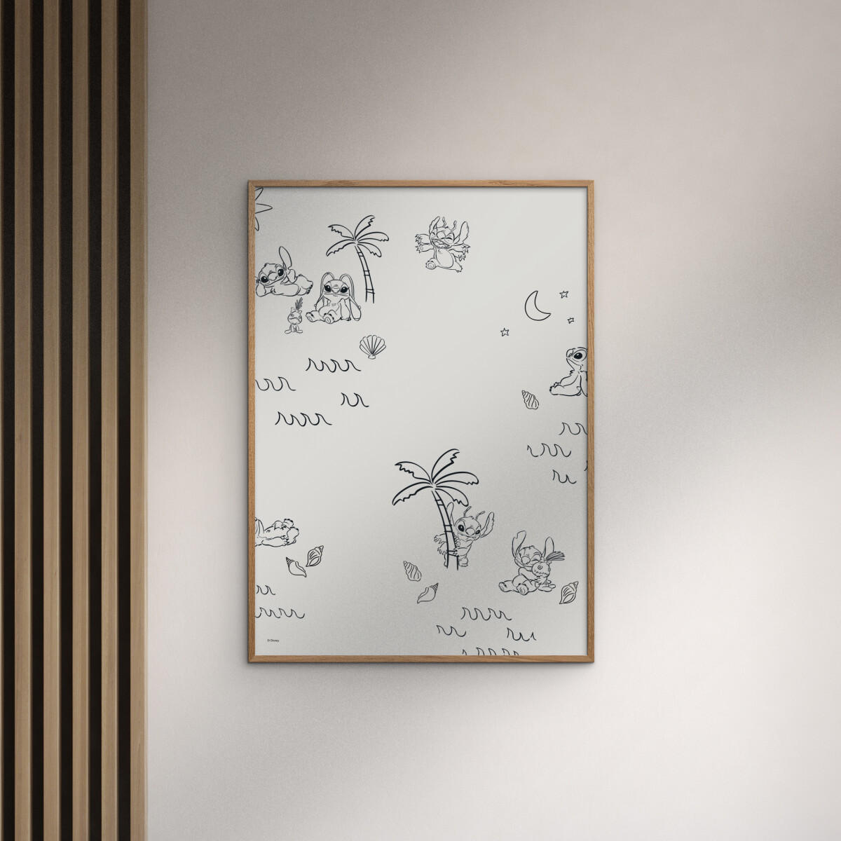 POSTER Disney - Stitch Island Pattern - Beige, Papier (30/40/0.1cm) - Poster&Frame