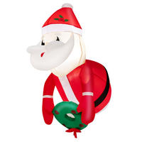 WEIHNACHTSMANN 100cm Rot - Rot, Kunststoff (60/100/45cm) - COSTWAY