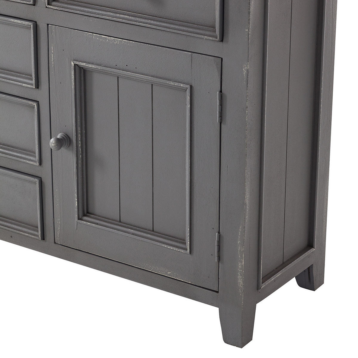 BUFFETSCHRANK - Kiefer massiv - Grau, Holz (159/200/40cm) - home24