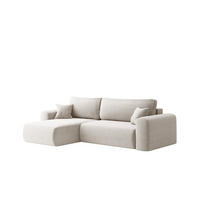 ECKSOFA Flora In Poso - Weiß, Holzwerkstoff/Textil (145/272cm) - Fun Möbel