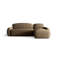 ECKSOFA mit Schlaffunktion LUCAS Curio 20 Rechts - Braun, Textil (240/145cm) - Bedante