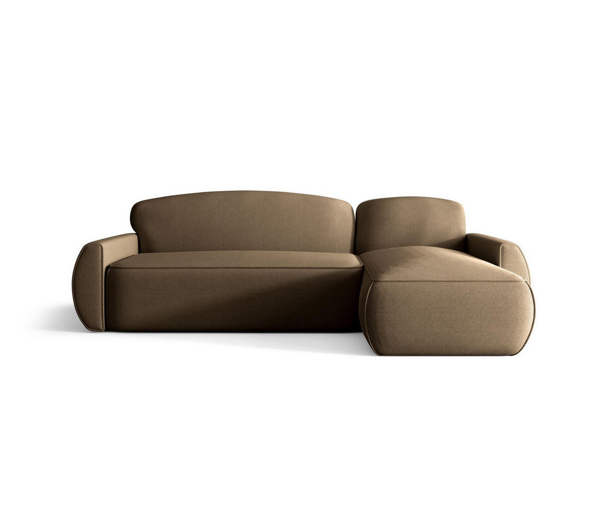 ECKSOFA mit Schlaffunktion LUCAS Curio 20 Rechts - Braun, Textil (240/145cm) - Bedante