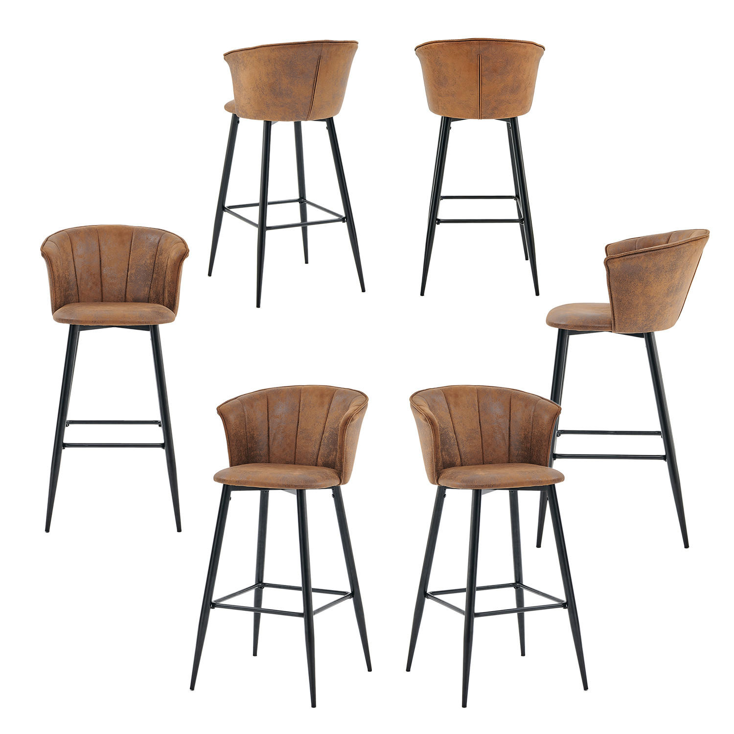 Meubles Cosy Barhocker Braun 46.2x97x49.5 cm