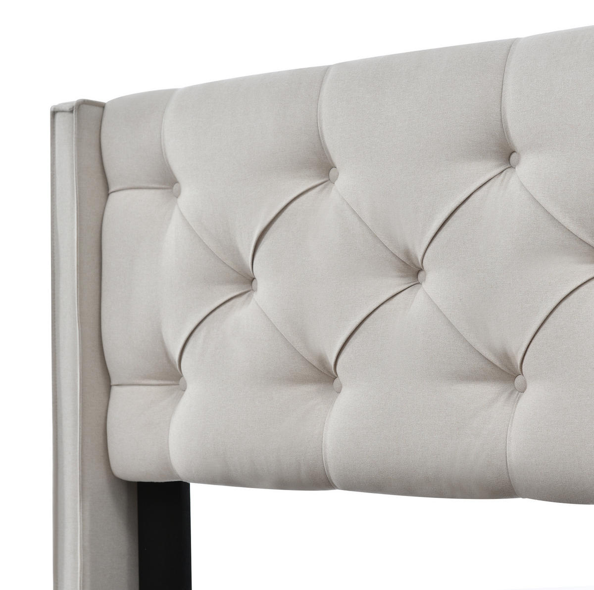 POLSTERBETT 140/200 cm Hellgrau aus Baumwolle mit Bettkasten - Hellgrau, Textil (140/200cm) - OKMYHOME