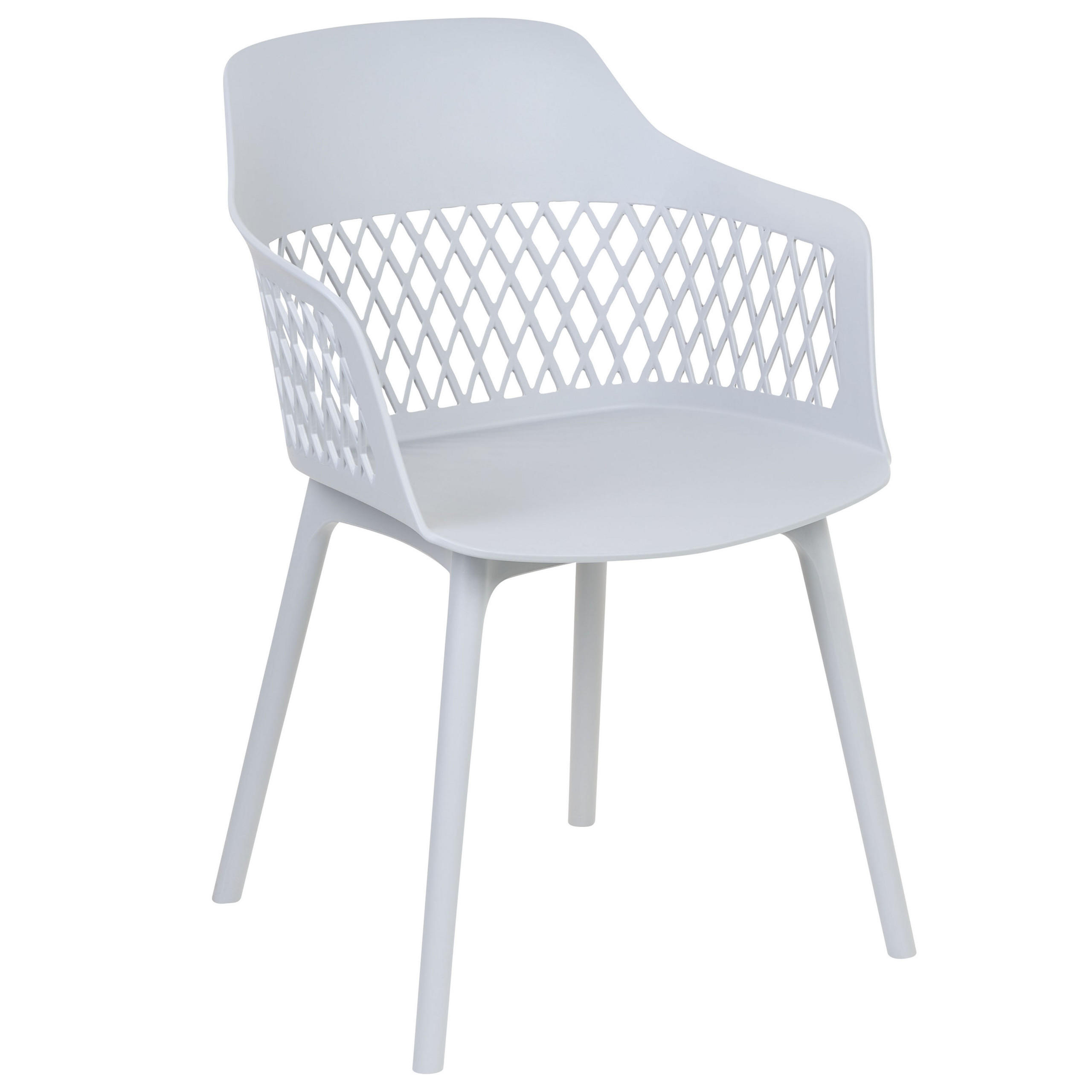 ESSZIMMERSTUHL 2er-Set Kunststoff Grau Almira - Grau, Kunststoff (54/84/50cm) - Beliani