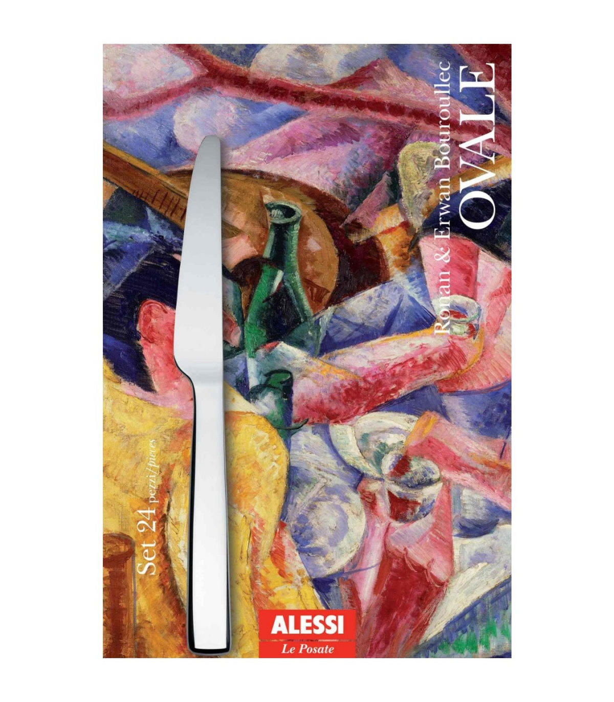 BESTECKSET Ovale - REB09S24 - 24-teilig - von Ronan & Erwan Bouroullec - Silberfarben, Metall - Alessi