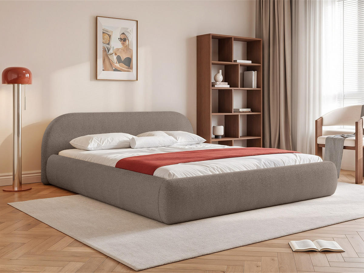 POLSTERBETT Dmar 180x200 cm, Braun - Braun, Textil (200/180cm) - Fedve