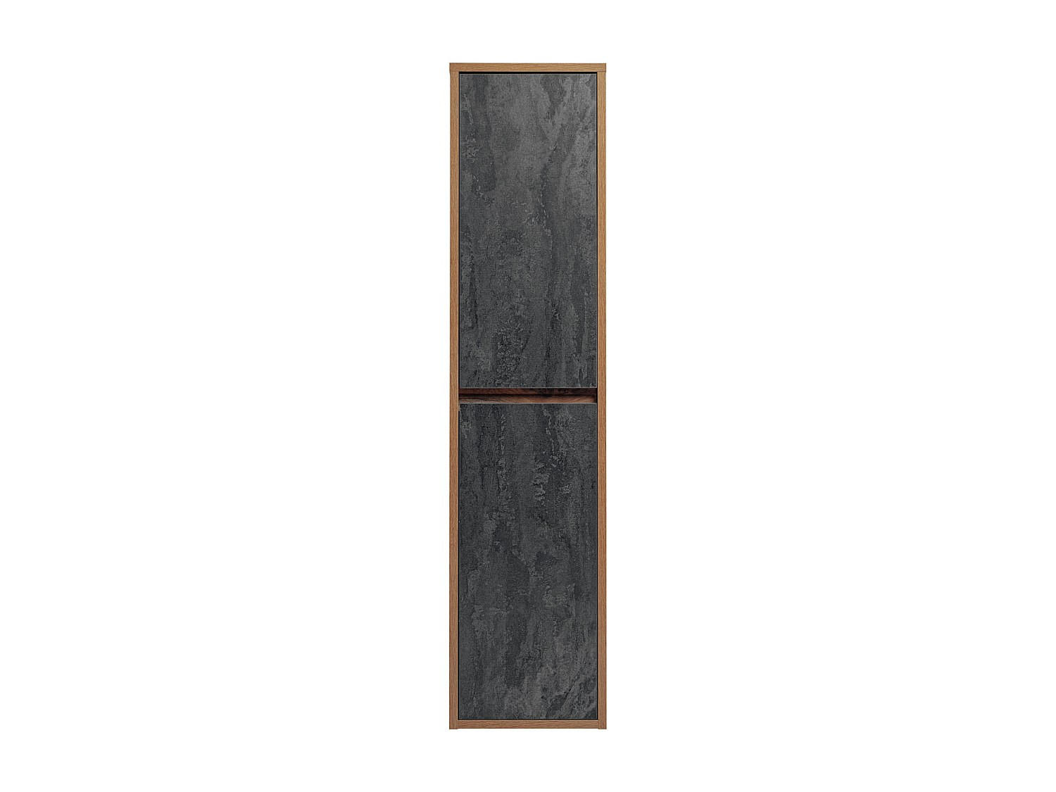 BADSCHRANK - 40 cm x 33 cm - Holz, Platte - Anthrazitgrau, Naturfarben Hell - TIKITIKI - Anthrazit/Naturfarben, Holz (40/170/33cm) - Vente-Unique
