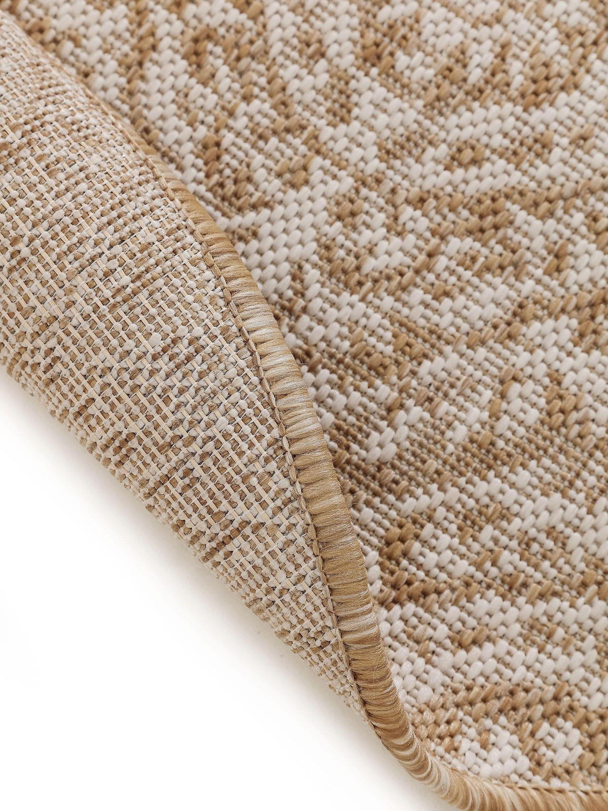 OUTDOORTEPPICH rund Cleo Cream/Beige ø 120 cm rund - Creme, Textil (120/120cm) - benuta Nest