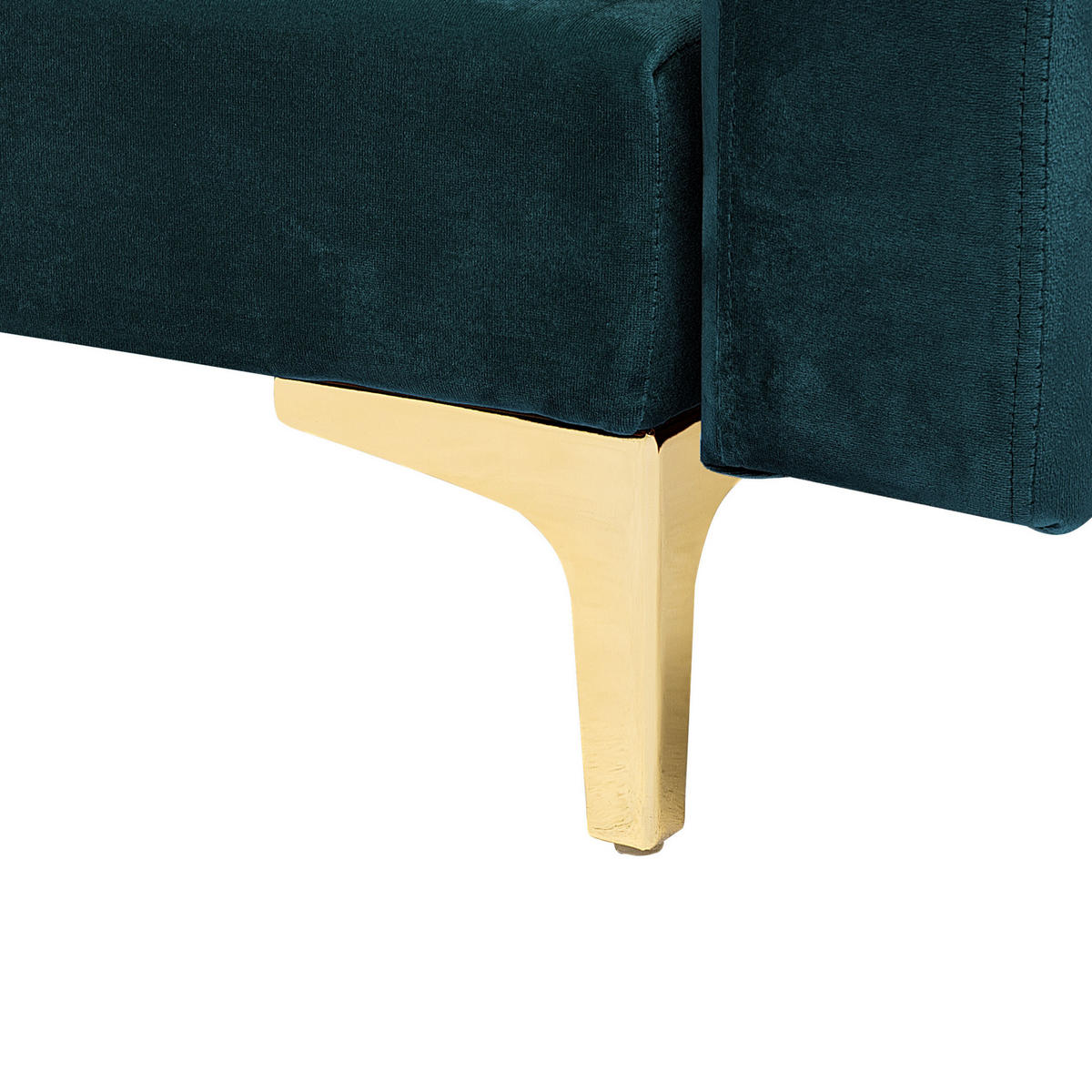 ECKSOFA Samtstoff Blaugrün rechtsseitig Aberdeen - Hellgrün, Textil (267/168cm) - Beliani