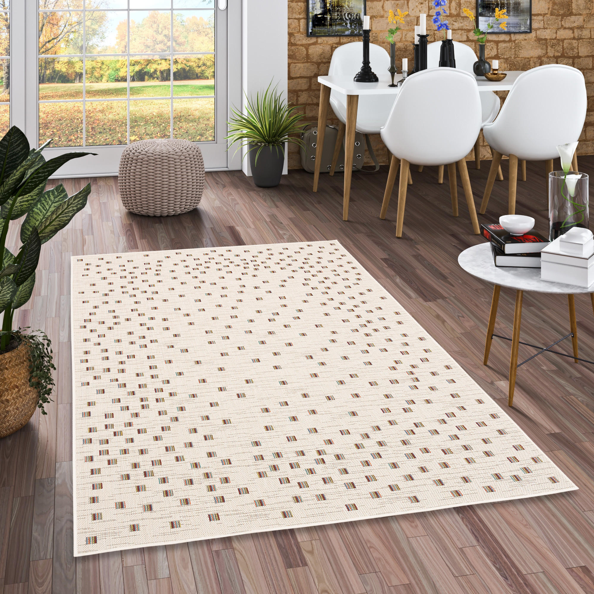IN & OUTDOOR TEPPICH FLACHGEWEBE CAMPUS MIX - Beige, Textil (140/200cm) - Pergamon