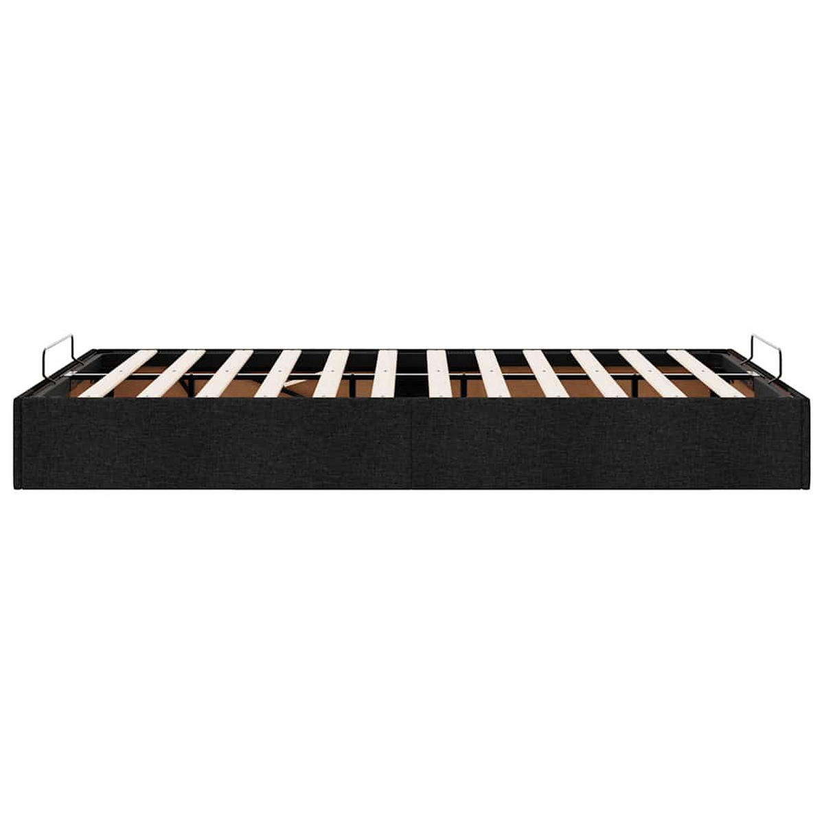 OTTOMAN-BETT Ohne Matratze Schwarz 120/200 Cm Stoff - Schwarz, Holzwerkstoff (120/200cm) - vidaXL