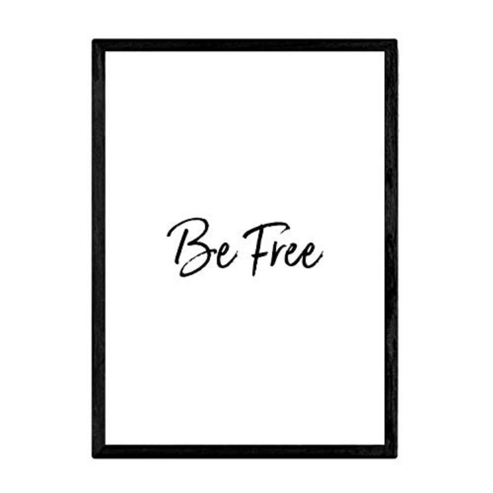 POSTER Inspirierender Spruch – Se Libre A4 Schwarzer Rahmen - Schwarz, Papier (29.7/5/21cm) - Nacnic