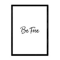 POSTER Inspirierender Spruch – Se Libre A4 Schwarzer Rahmen - Schwarz, Papier (29.7/5/21cm) - Nacnic