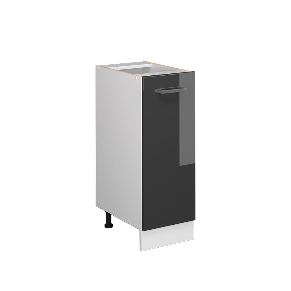 APOTHEKERSCHRANK R-Line Anthrazit Hochglanz 30 cm ohne AP - Schwarz Hochglanz/Anthrazit, Holzwerkstoff (30/81.6/46cm) - Vicco