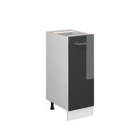 UNTERSCHRANK R-Line Anthrazit Hochglanz 30 cm mit Tür, ohne AP - Anthrazit/Weiß, Holzwerkstoff (30/81.6/46cm) - Vicco