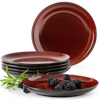 TELLER-SET DESSERTELLERSET GAMBIA 6-tlg - Rot, Keramik (20.5cm) - Ritzenhoff Breker