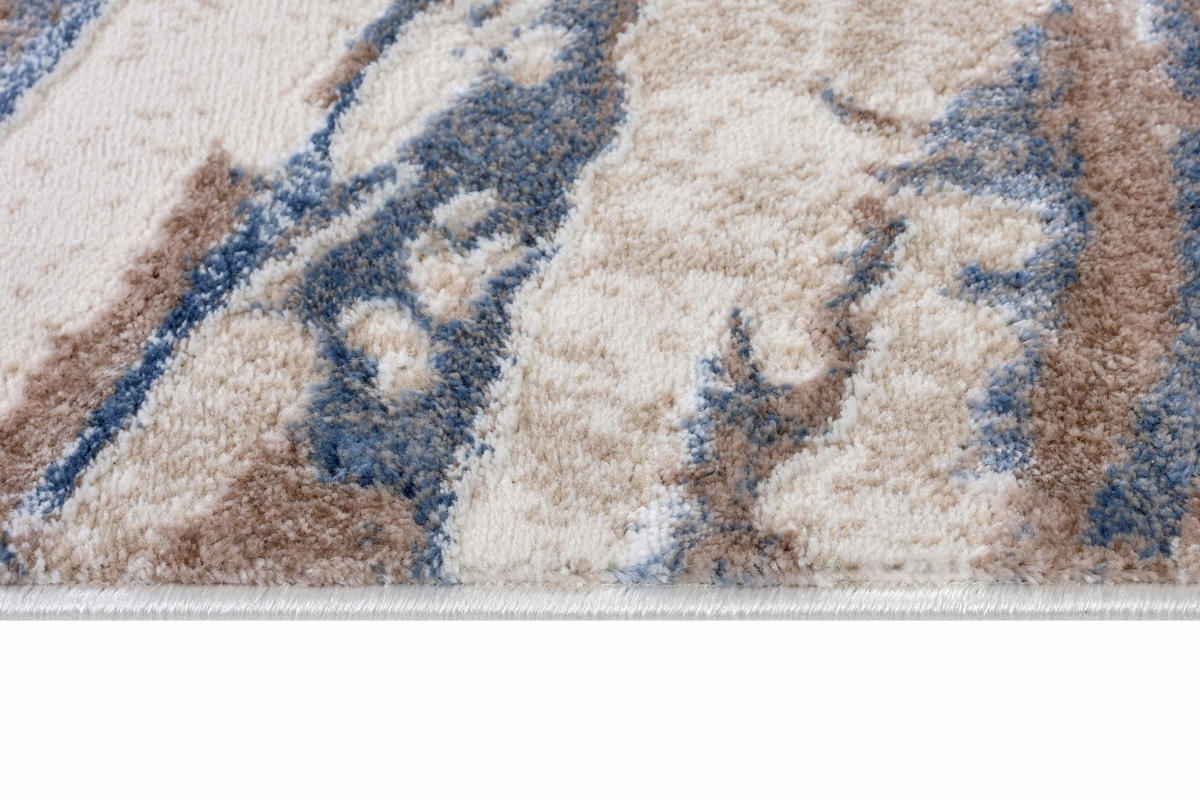 KOBEREC béžový krémový modrý - 80 x 150 cm - svetlomodrá/béžová, textil (80/150cm) - Mazovia