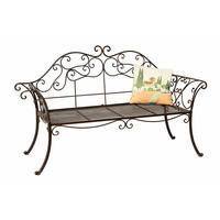 GARTENBANK 2-Sitzer Metall Braun 146/50/98 cm - Braun, Metall (146/98/50cm) - DanDiBo