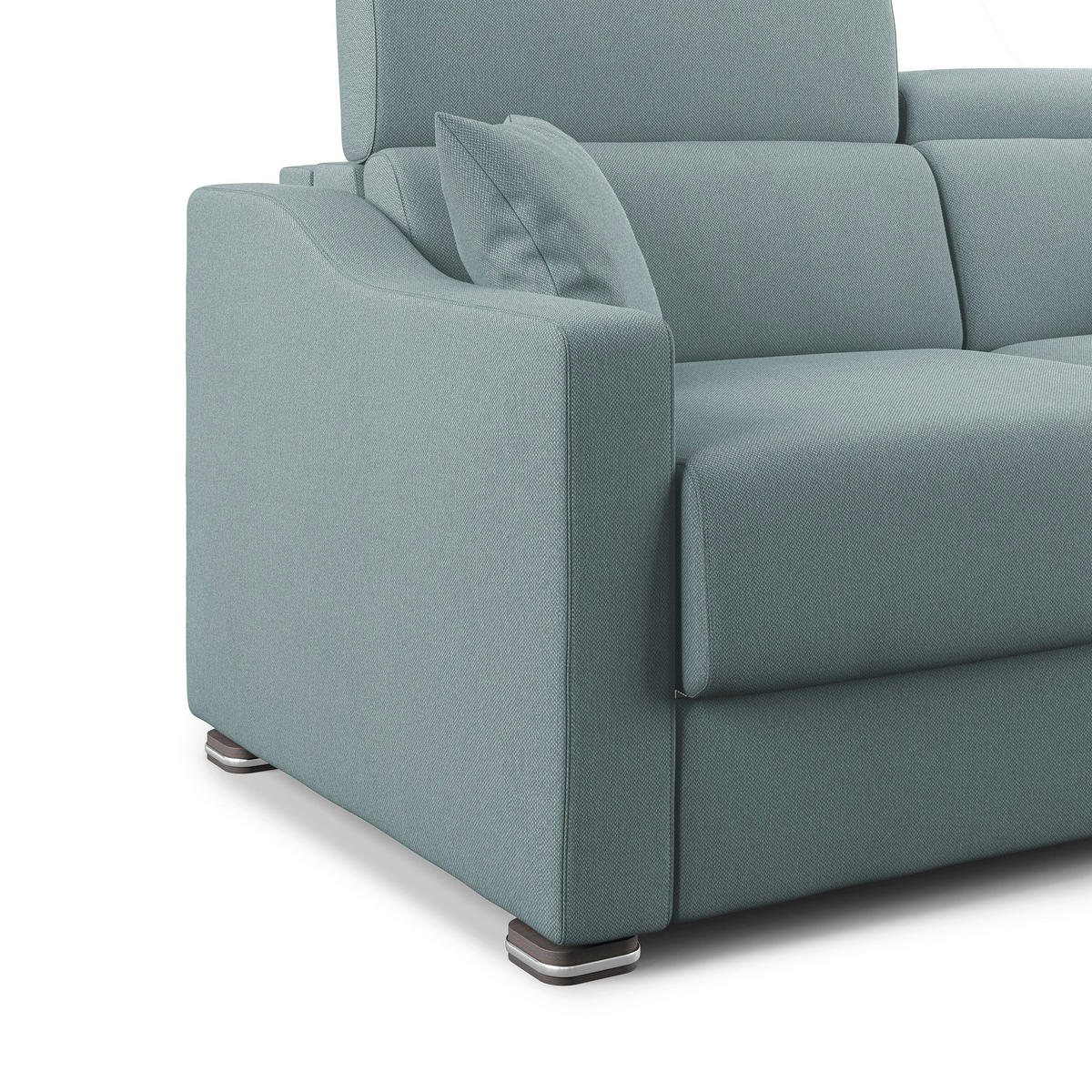 SCHLAFSOFA Amber - Hellblau, Textil (171/100/98cm) - Divani.store