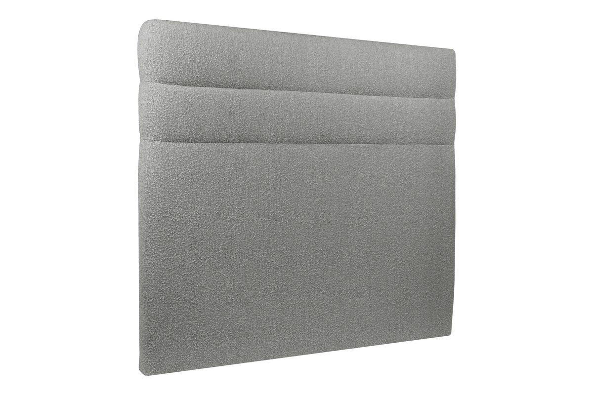 KOPFTEIL Modell Linien – Grauer Bouclé-Stoff 200 cm - Beige/Grau, Karton/Holz (200/120/10cm) - Sommeil de Plomb