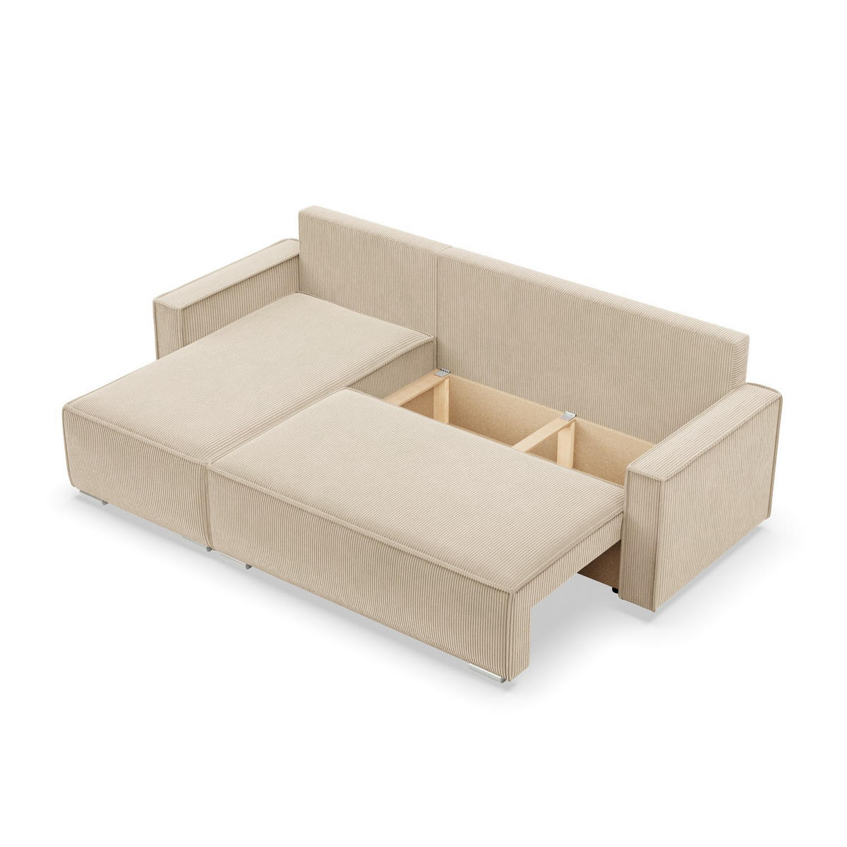 ECKSOFA MIT SCHLAFFUNKTION NOTO BONELL Beige - Beige, Textil (142/231cm) - Mebligo