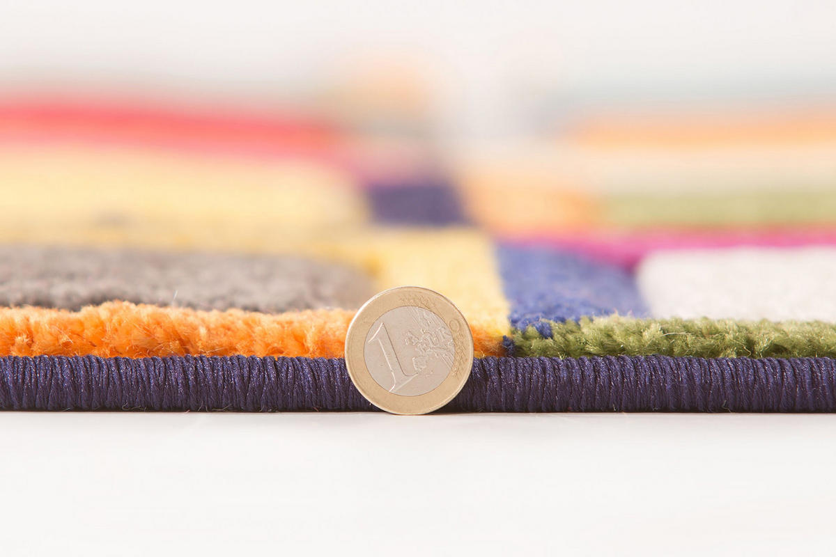 TEPPICH Geo-Muster Bunt mit Jute-Rücken MEON JOE, Multi 160x230 cm - Multicolor, Textil (160/230cm) - KADIMA DESIGN