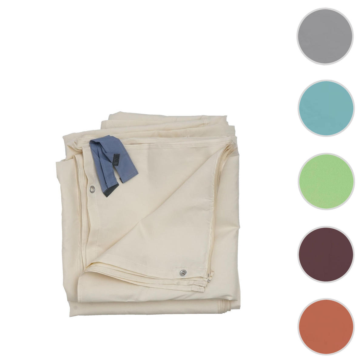 SEITENWAND PERGOLA CALPE Cremeweiß - Weiß, Textil (383/205/1cm) - MCW