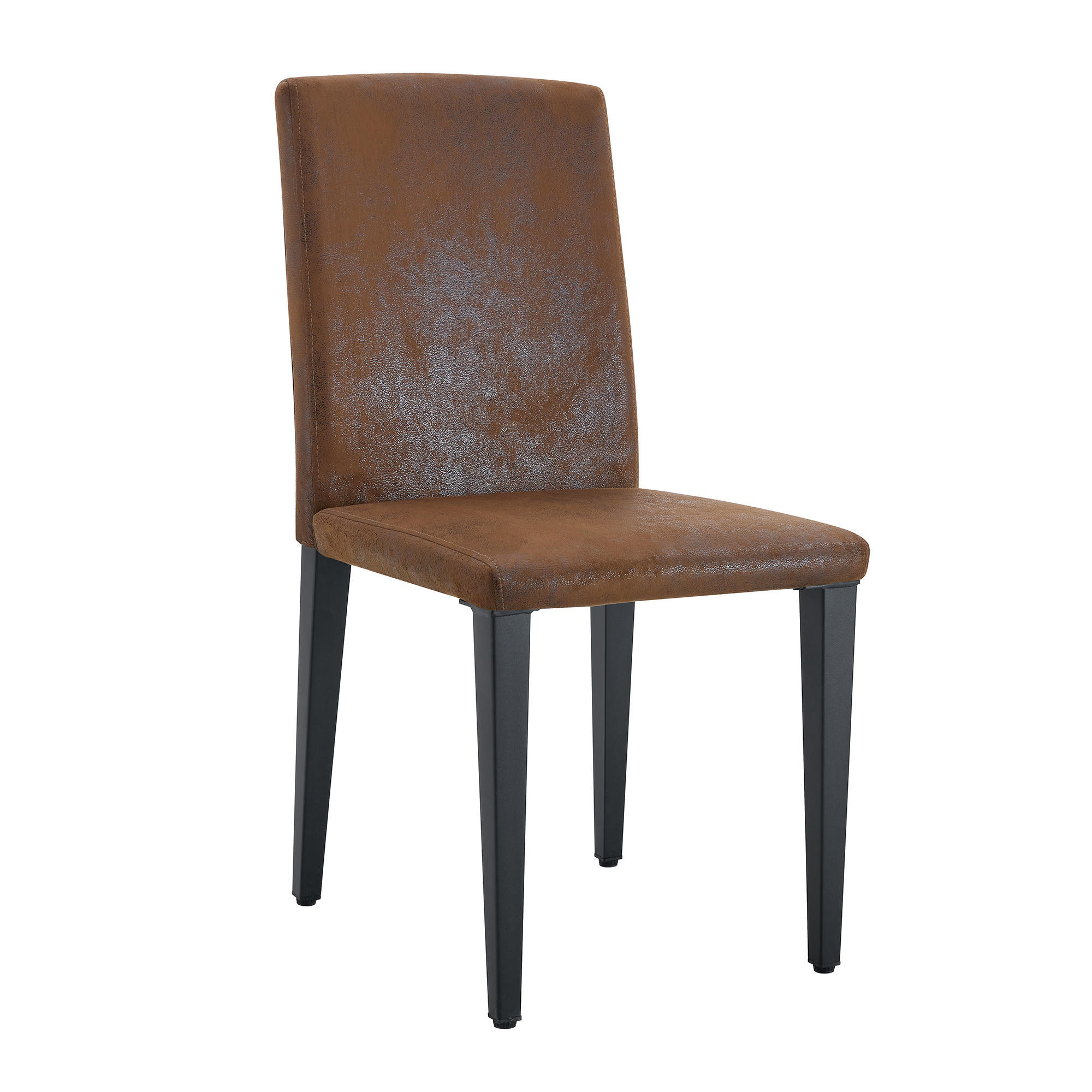 STUHL-SET DE-36601 2 Stück mit Webstoff und Metallbeinen Braun - Braun, Metall (47/90/41cm) - ComfortXL