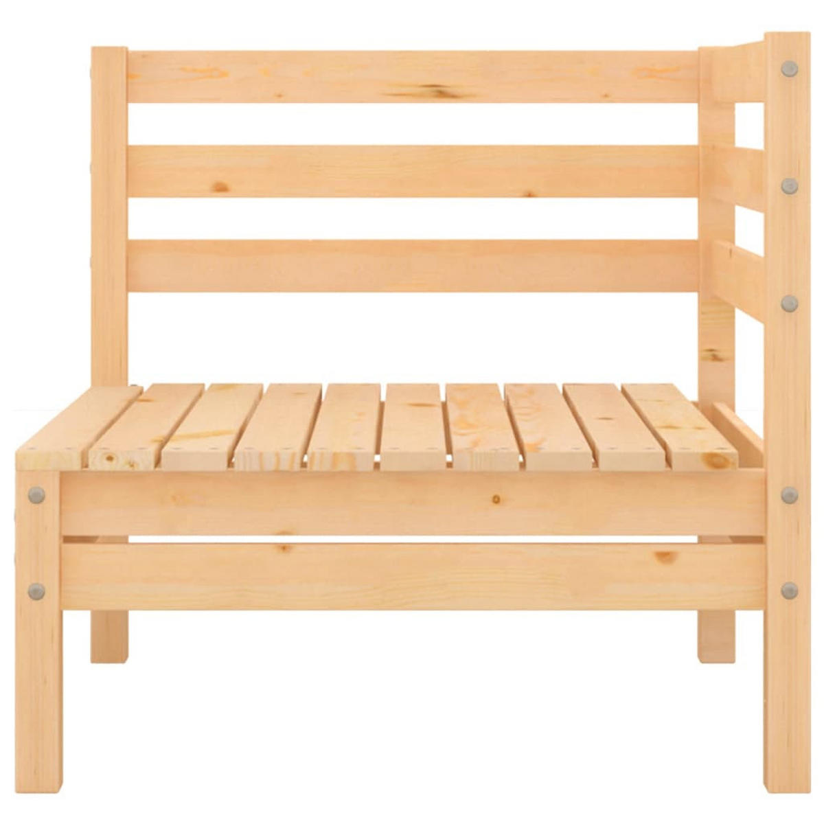 GARTEN-LOUNGE-SET 3-teilig Massivholz Kiefer - Braun, Holz - vidaXL