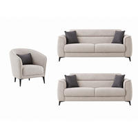 SITZGARNITUR Acapulco, Beige Stellvariante 2+2+1 - Beige, Holzwerkstoff/Kunststoff (174/87/98cm)