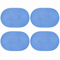 PLATZSET 4er Set Polypro Bleu 45/30 cm - Blau, Kunststoff (30/45cm) - TiborTex