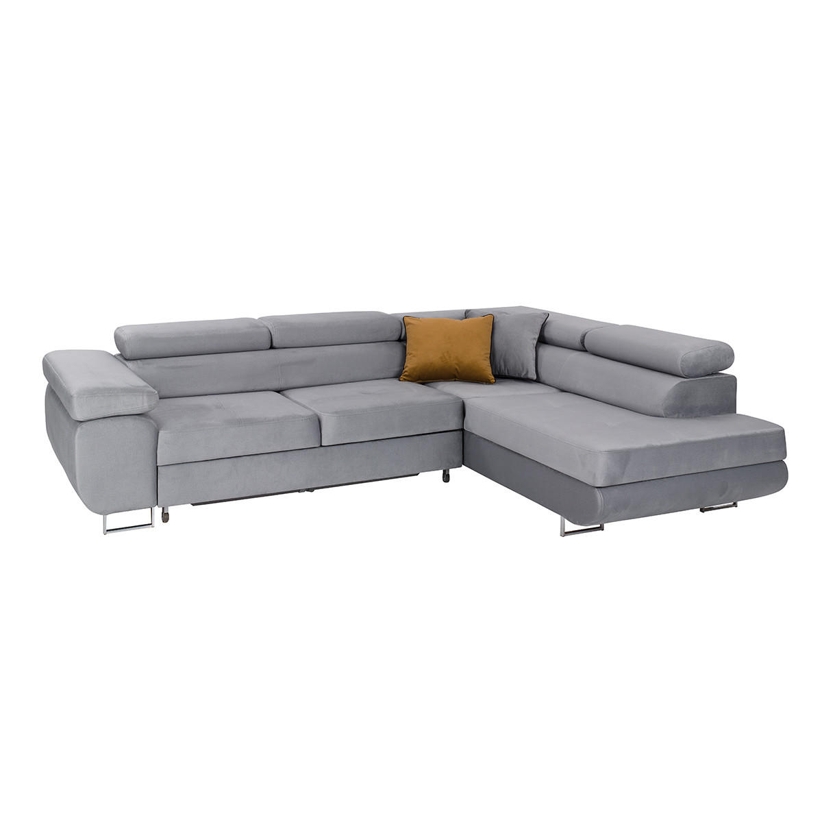 ECKSOFA Wilson 4 Sitzplätze Grau - Grau, Holzwerkstoff (271/201cm) - Petits-meubles