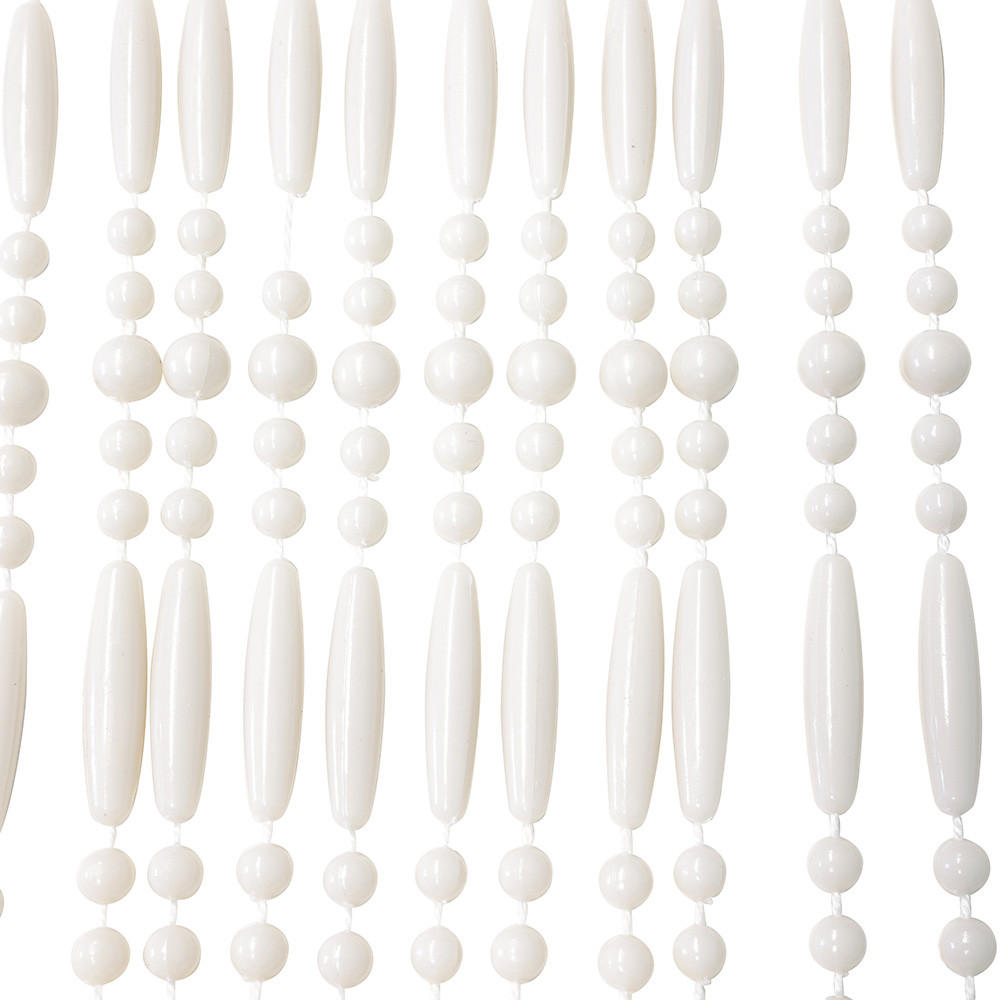 PERLENVORHANG 90x200 cm Weiß - IVOL Türvorhang Robin - Weiß, Kunststoff (90/200cm) - IVOL