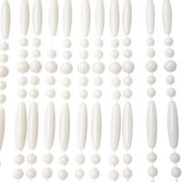 PERLENVORHANG 90x200 cm Weiß - IVOL Türvorhang Robin - Weiß, Kunststoff (90/200cm) - IVOL