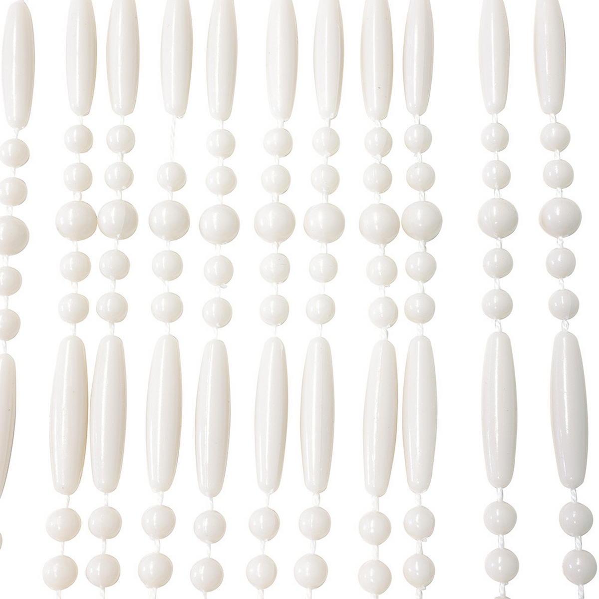 PERLENVORHANG 90x200 cm Weiß - IVOL Türvorhang Robin - Weiß, Kunststoff (90/200cm) - IVOL
