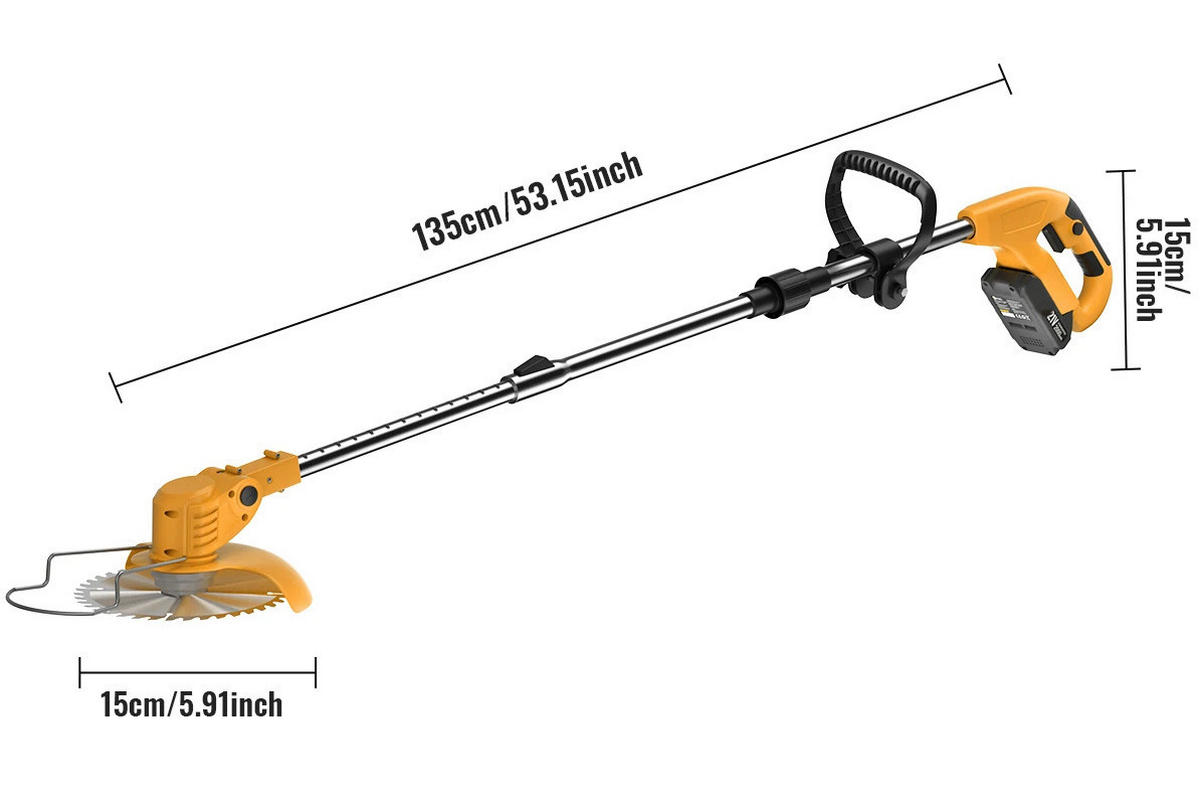 RASENTRIMMER 21V elektrisch, rot - Rot, Metall (15/135cm) - CLTYQ